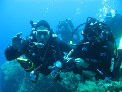 Adventure Dives from a boat in Lipari, Aeolian Islands, Sicily