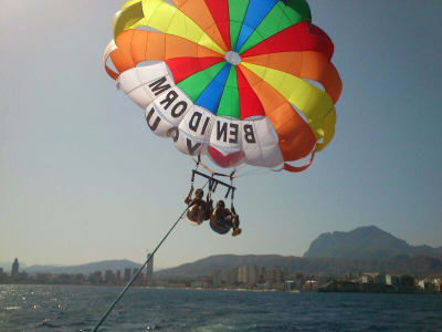 Parasailing Flight from Levante Beach, Benidorm