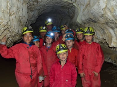 Spéléologie dans la grotte de Siech, près de Foix