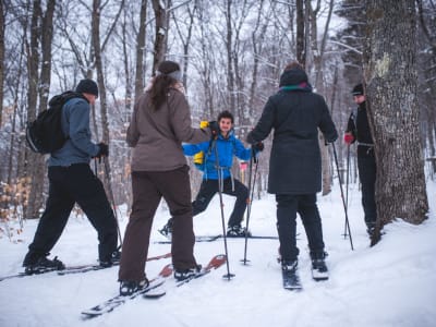 Découverte du ski-raquettes dans le Parc national de la Jacques-Cartier depuis Québec