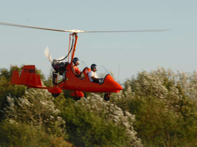 Introducción al autogiro en Luçon, cerca de La Tranche-sur-Mer