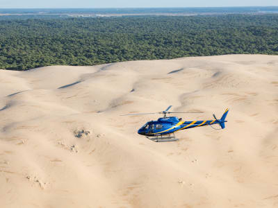 Vol en Hélicoptère au-dessus de Biscarosse et du Bassin d’Arcachon