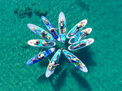 Aventura de stand up paddle y snorkel desde la playa de Stegna en Rodas