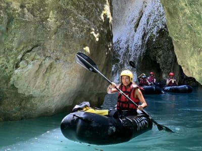 Discovery packraft descent in the Verdon Gorges