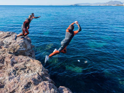 Coasteering à Isla Plana près de Carthagène, Murcie