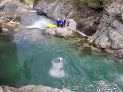 Beginner Canyoning down the Sesia Gorges near Alagna Valsesia
