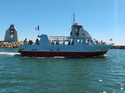 Bootsfahrt nach Sète von La Grande-Motte, in der Nähe von Montpellier