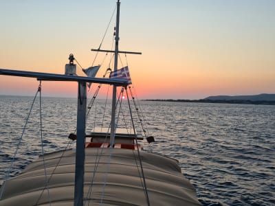 Excursion en bateau au coucher du soleil à partir d'Argostoli en Céphalonie