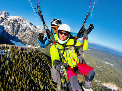 Tandem Paragliding Flight over Bohinj Lake from Bohinjska Bistrica