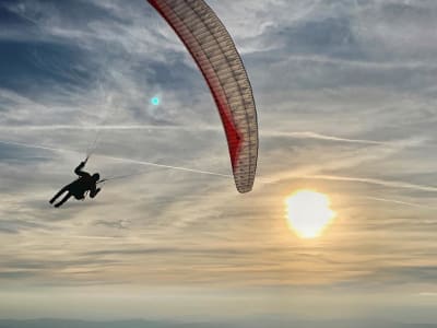 Winter Tandem Paragliding St. Anton am Arlberg, Österreich