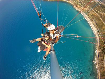 Tandem paragliding flight in Trapani, Sicily