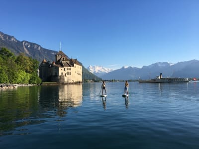 SUP Verleih auf dem Genfersee, in Montreux