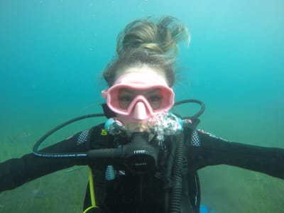 Bautismo de buceo en la Caldera de Santorini