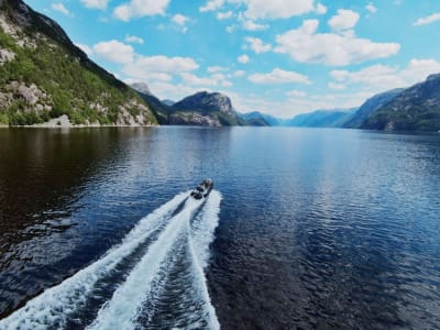 Excursion touristique en semi-rigide dans le Lysefjord au départ de Stavanger