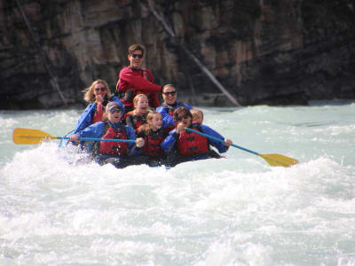 Rafting on the Athabasca River from Jasper