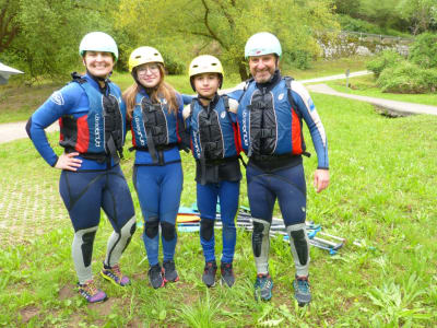 Rafting down upper river Ebro in Cantabria
