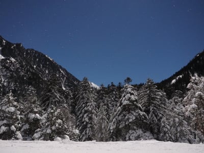 Excursión nocturna con raquetas en el Puente de España, Cauterets