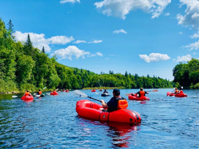 Packraft on the Montmorency River from Sainte-Brigitte-de-Laval, departure from Quebec City