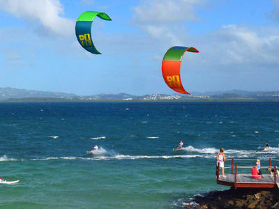 Kitesurfing-Unterricht an der Pointe du Bout, Martinique