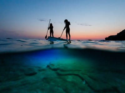 Glowing Stand-up Paddle Night Tour from Histria Beach in Pula