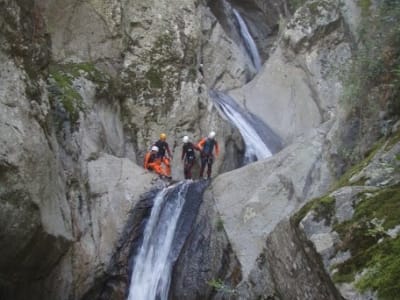 Advanced Canyoning excursion in the Nuria Gorge, near La Molina in the Pyrenees