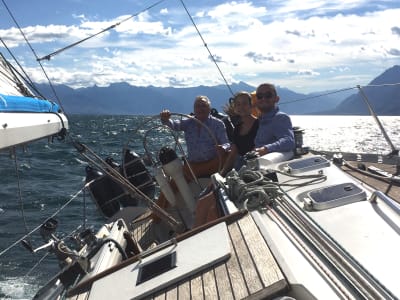 Half day private sailing cruise on Lake Geneva near Lausanne