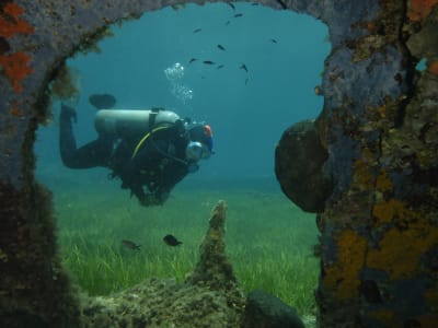 Plongée sur épave à Kythnos