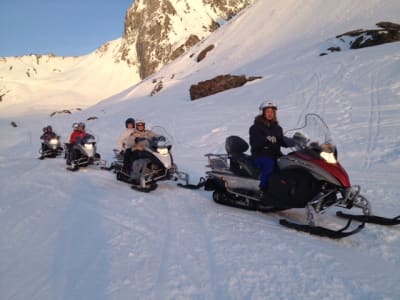 Ausflug mit dem Motorschlitten in Barèges bei Tarbes