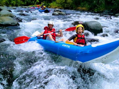 Canoe rafting on the Marsouins river in Saint-Benoît, Réunion Island