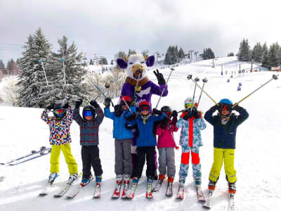 Cours de ski pour enfants à Verbier, canton du Valais