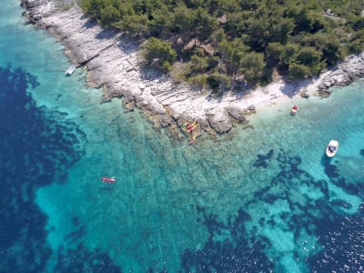 Excursion en kayak au large de la côte de Lumbarda sur l'île de Korčula