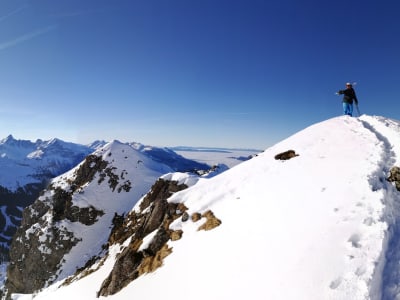 Backcountry skiing and snowboarding day trip in Flaine, Grand Massif