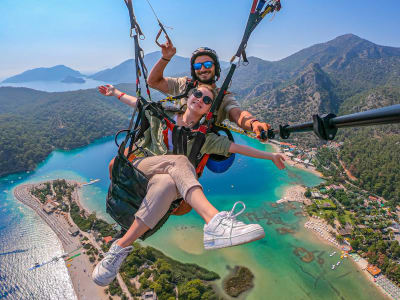 Tandem Paragliding Flight over the Blue Lagoon in Ölüdeniz