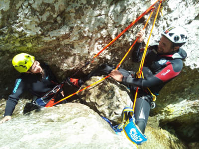 Canyoning für Fortgeschrittene in der Vione-Schlucht am Gardasee