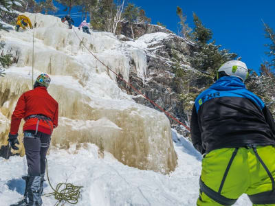 Escalada en hielo en el Monte Vidéo, Abitibi-Témiscamingue