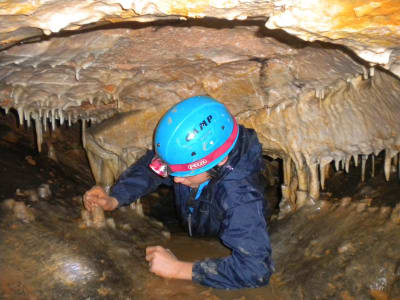 Höhlenforschung in der Cueva de los Moros in Villalba de la Sierra bei Cuenca