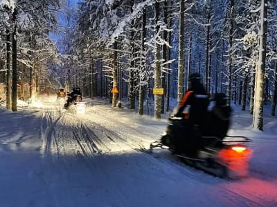 Abendliche Schneemobil-Safari von Levi aus