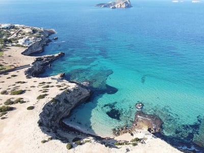 Excursion en bateau rapide et plongée en apnée à Es Vedra et Atlantis, depuis la baie de San Antonio à Ibiza