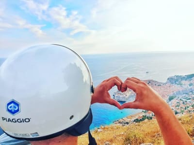 Panorama Dubrovnik highlights tour with a Vespa