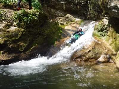 Canyoning at the Grenant canyon near Lake Aiguebelette