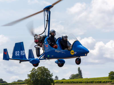 First Flight in a Gyrocopter near Toulouse