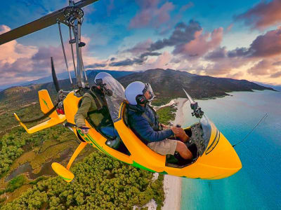 Gyrocopter flight over the Cap Corse from Bastia