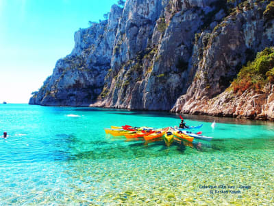 Jornada de kayak de mar en el Parque Nacional de las Calanques en Marsella