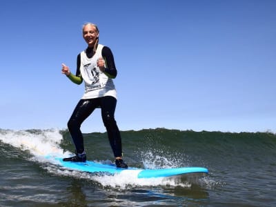 Clases de surf en la costa salvaje de la Palmyre