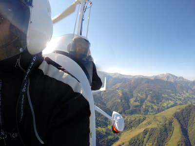 Gyrocopter flight over the Pyrenees, near Pau