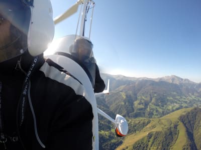 Gyrocopter flight over the Pyrenees, near Pau