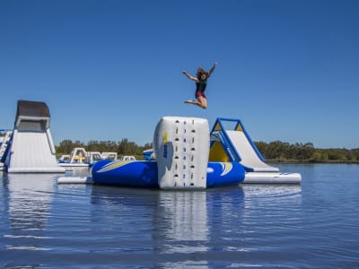 Riesiger Wasserpark im Espace Quilly, in der Nähe von Nantes