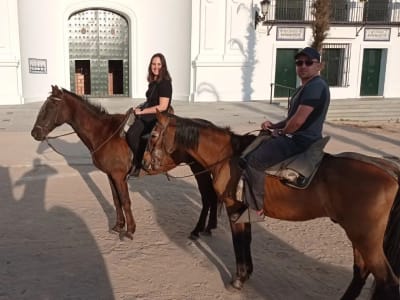 Horseback riding route through Doñana from El Rocio village, near Huelva