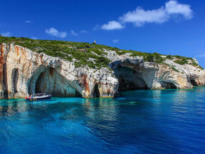 Excursión privada en lancha rápida a las Cuevas Azules desde Zante, Zante