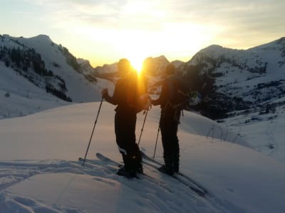 Ski Touring Excursion at Sunset in Le Grand-Bornand, Aravis mountains